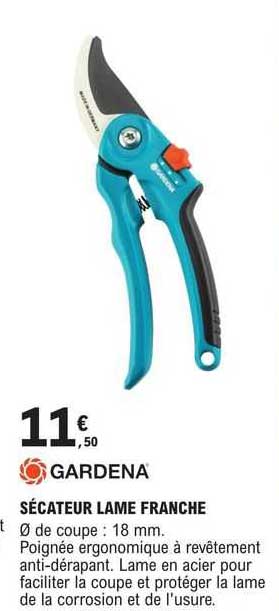 gardena sécateur lame franche
