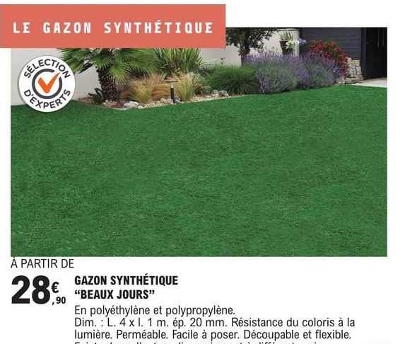 gazon synthétique "beaux jours"