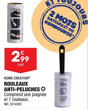 home creation rouleaux anti-peluches