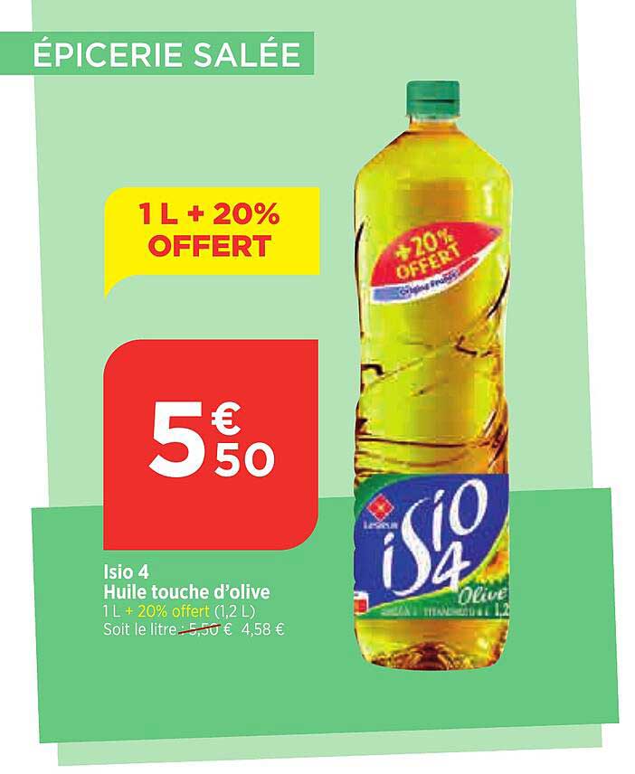 isio 4 huile touche d'olive