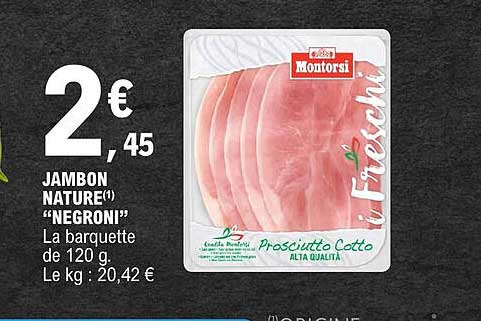 Jambon Nature "negroni"