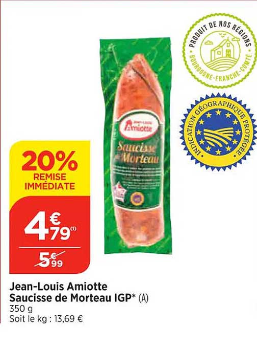 jean-louis amiotte saucisse de morteau igp