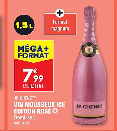 jp. chenet vin mousseux ice édition rosé