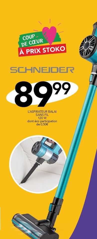 l'aspirateur balai sans fil schneider
