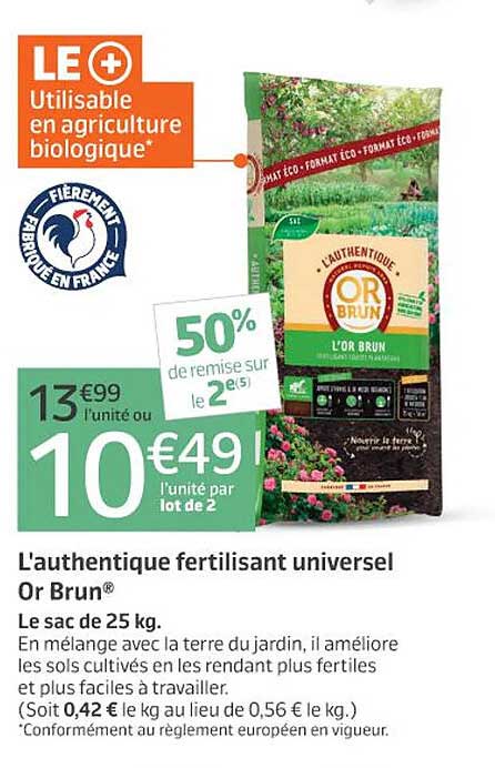 l'authentique fertilisant universel or brun