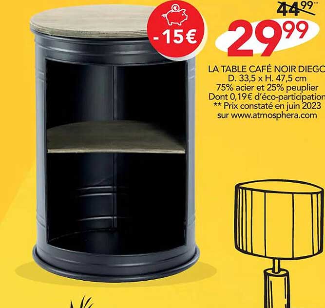 La Table Café Noir Diego