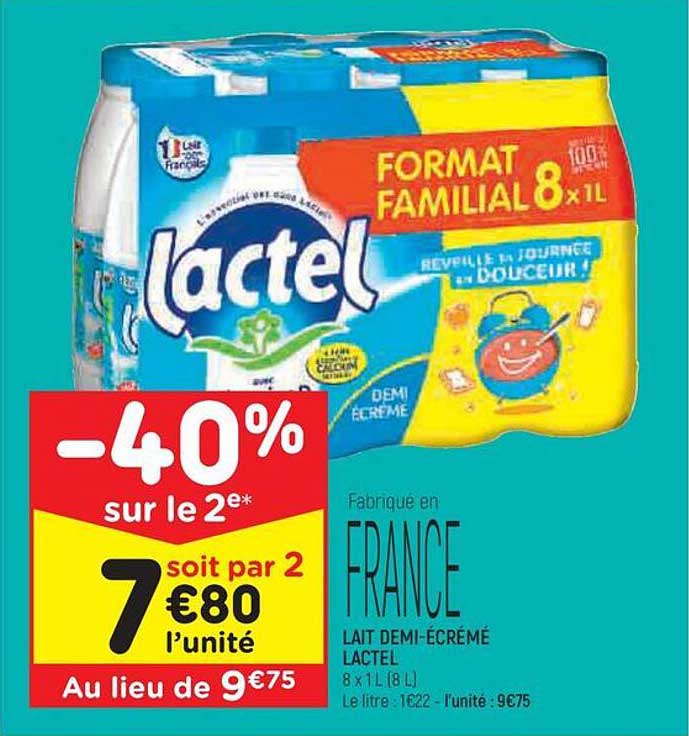lait demi-écrémé lactel