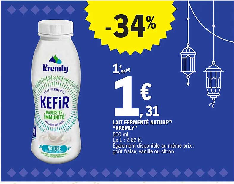 Lait Fermenté Nature "kremly"
