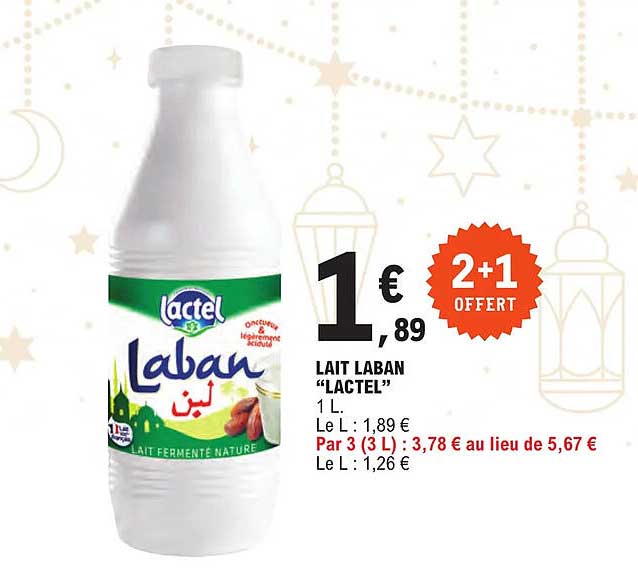 Lait Laban "lactel"