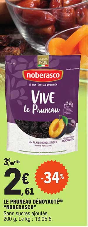 Le Pruneau Dénoyauté "noberasco"