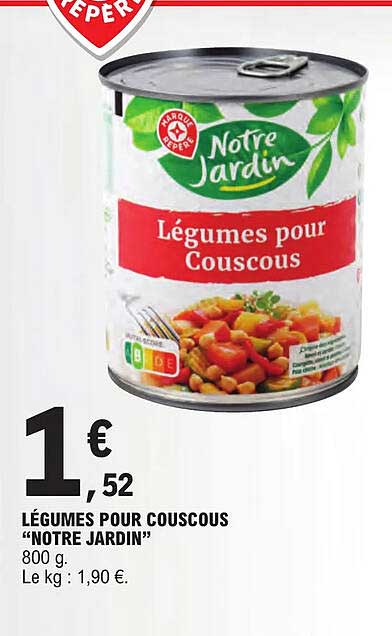 légumes pour couscous "notre jardin"