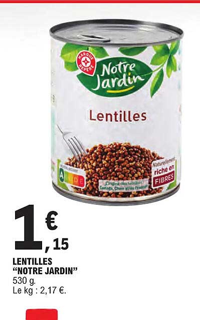 lentilles "notre jardin"