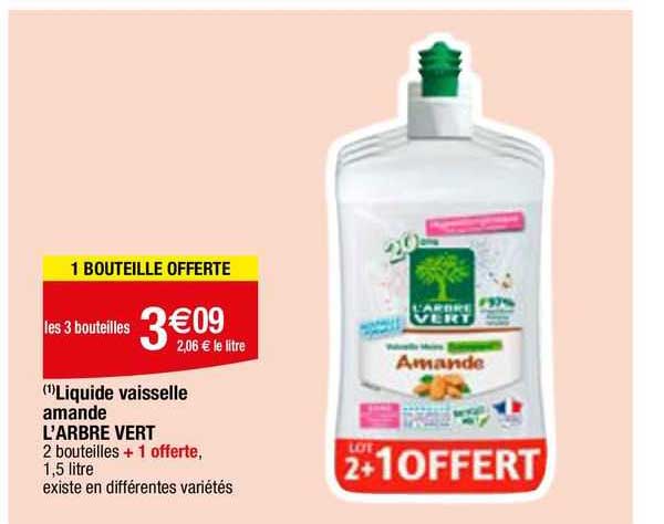 liquide vaisselle amande l'arbre vert