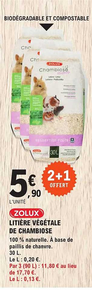 litière végétale de chambiose