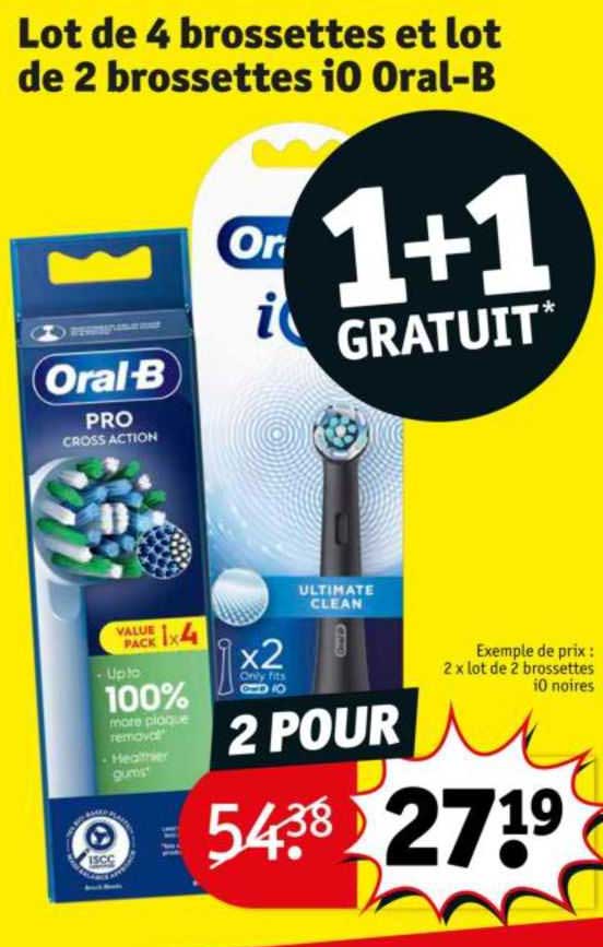 lot de 4 brossettes et lot de 2 brossettes iO oral-b
