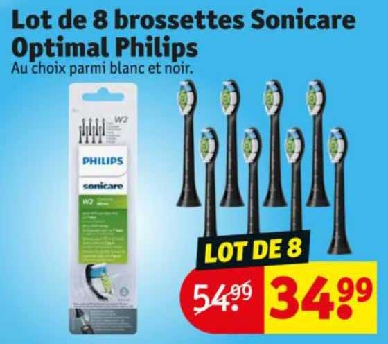 lot de 8 brossettes sonicare optimal philips