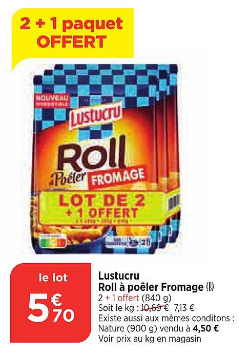 lustucru roll à poêler fromage