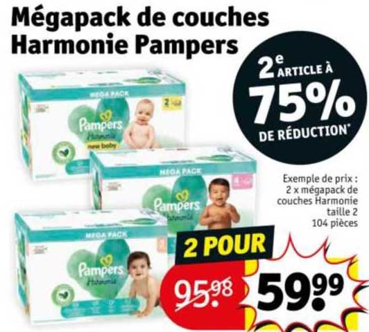 mégapack de couches harmonie pampers