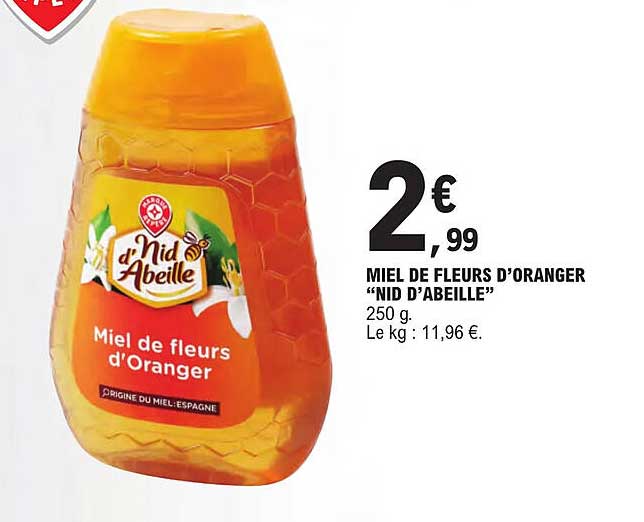 miel de fleurs d'oranger "nid d'abeille"