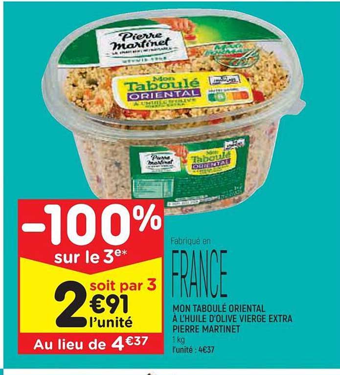 mon taboulé oriental à l'huile d'olive vierge extra pierre martinet