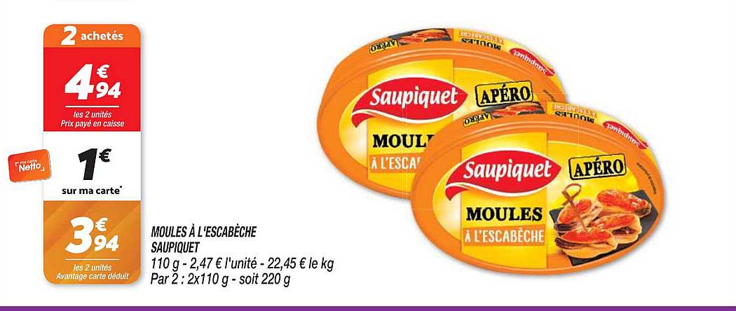 Moules à L'escabèche Saupiquet