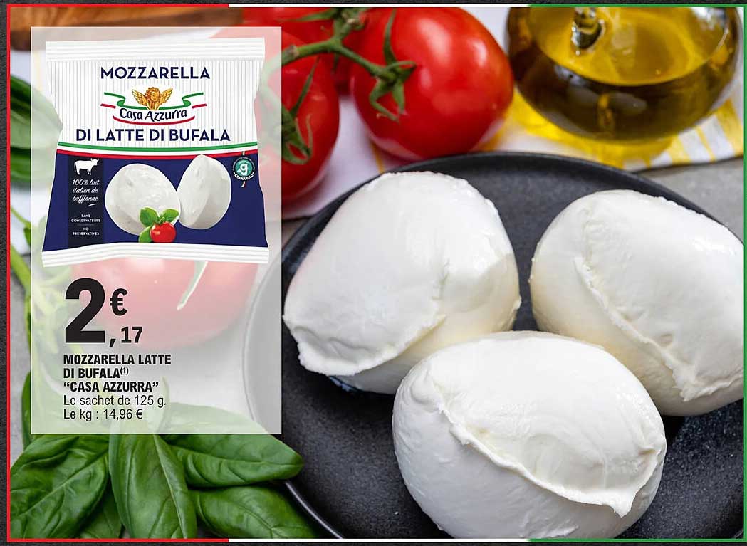 mozzarella latte di bufala "casa azzurra"