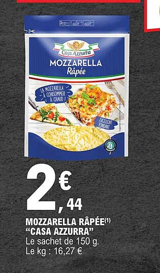 mozzarella râpée "casa azzurra"