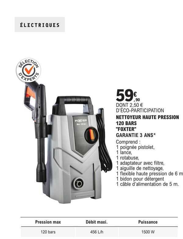 nettoyeur haute pression 120 bars "foxter"