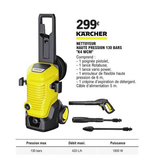 Nettoyeur Haute Pression 130 Bar "k4 Wcm" Kärcher