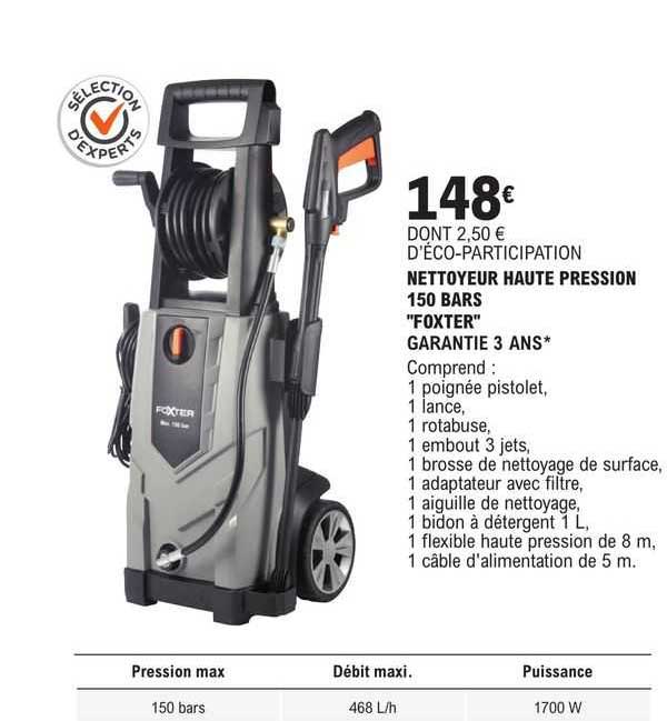nettoyeur haute pression 150 bars "foxter"