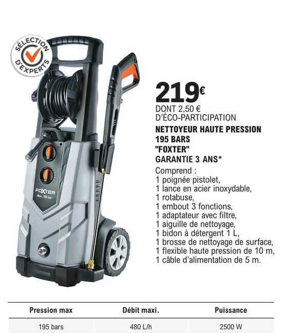 nettoyeur haute pression 195 bars "foxter"