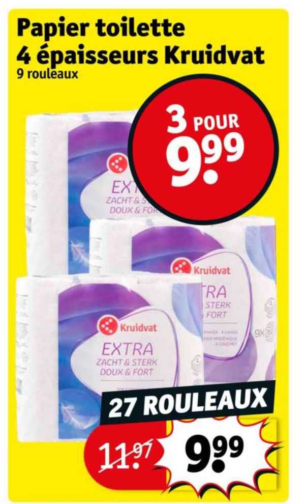 papier toilette 4 épaisseurs kruidvat