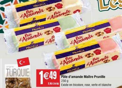 pâte d'amande maître prunille