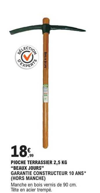 pioche terrassier 2.5 kg "beaux jours"