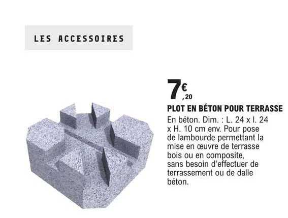 plot en béton pour terrasse