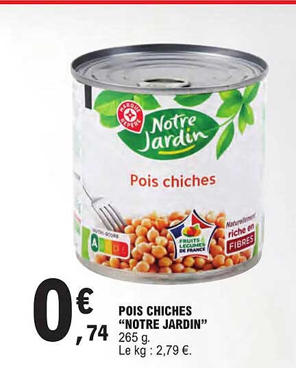 pois chiches "notre jardin"