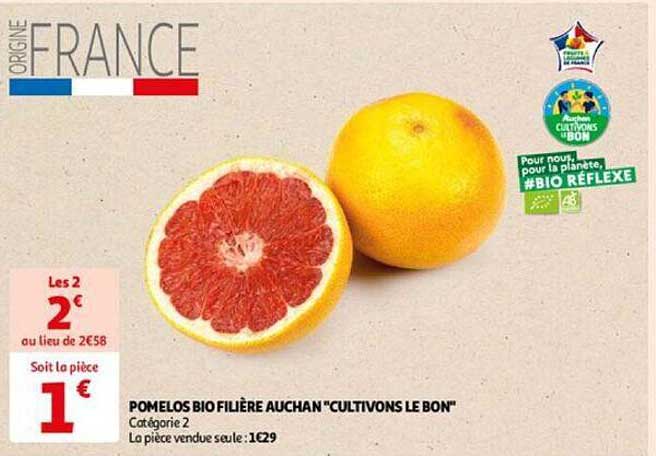 pomelos bio filière auchan "cultivons le bon"