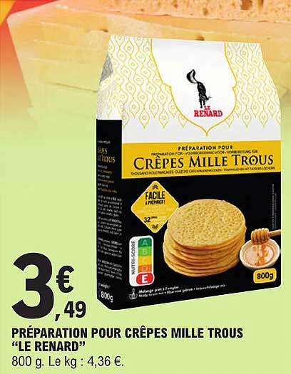 préparation pour crêpes mille trous "le renard"