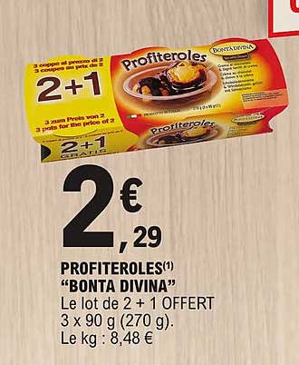 profiteroles "bonta divina"