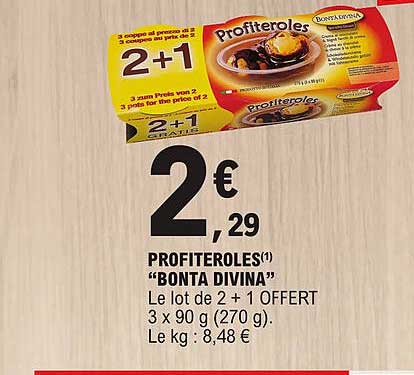 profiteroles "bonta divina"