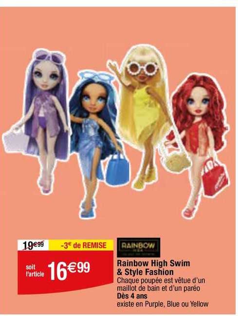 rainbow high swim & style fashion