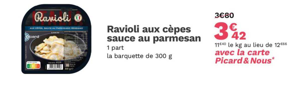 Ravioli Aux Cèpes Sauce Au Parmesan