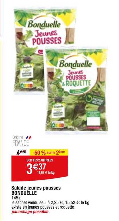 salade jeunes pousses bonduelle