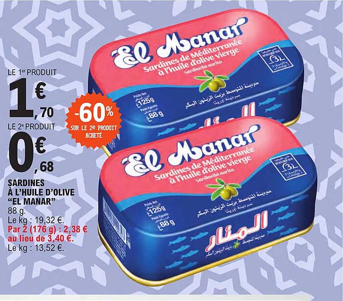 Sardines à L'huile D'olive "el Manar"