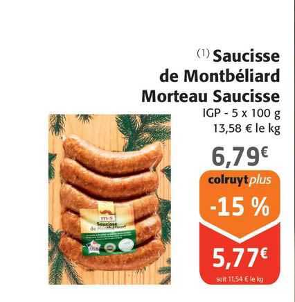 Saucisse De Montbéliard Morteau Saucisse