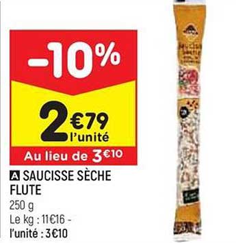Saucisse Sèche Flute
