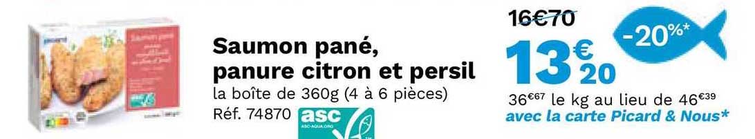 Saumon Pané, Panure Citron Et Persil