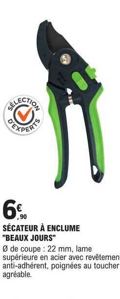 sécateur à enclume "beaux jours"