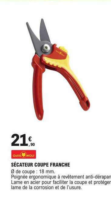 sécateur coupe franche