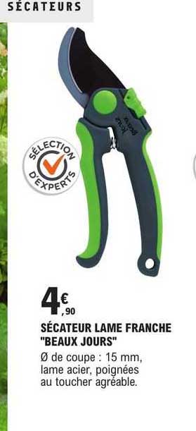 sécateur lame franche "beaux jours"